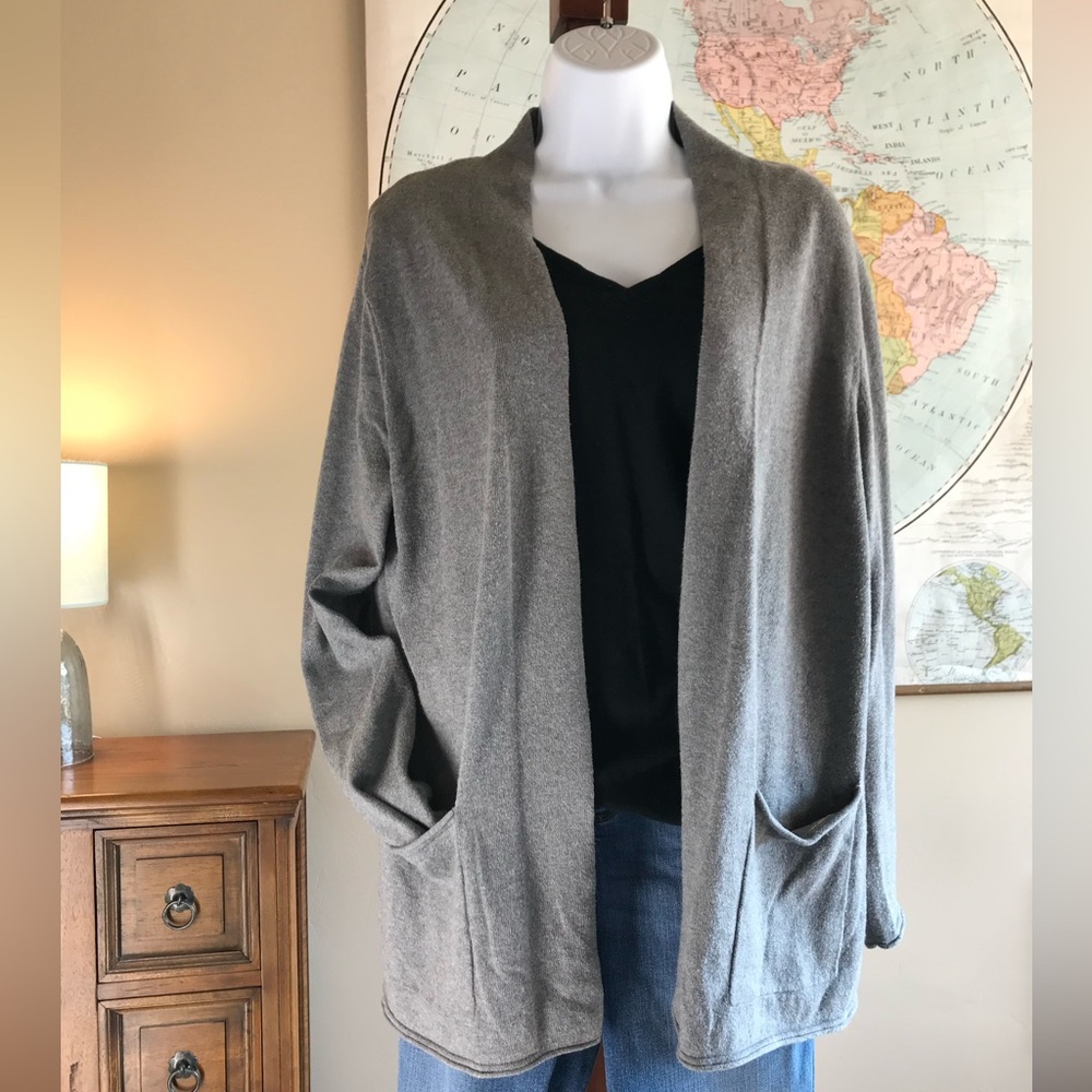 Pure Jill Gray Knit Sweater
